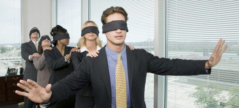 blindfold office
