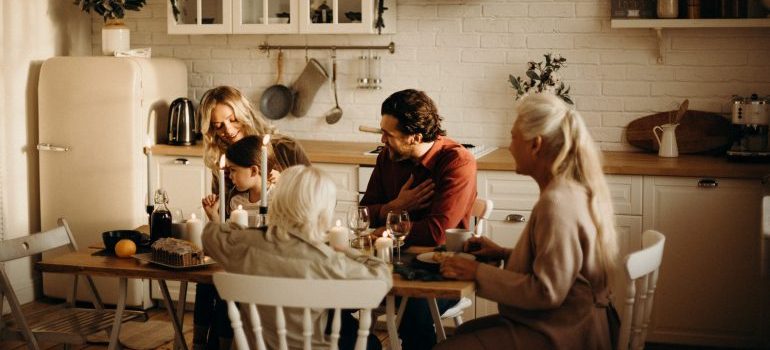 People at the table can make your new NC home comfortable the first night