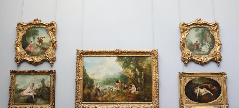 paintings in the museum